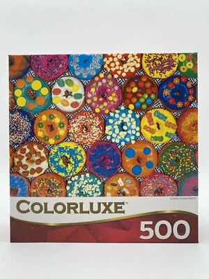 Colorluxe 500 Piece Puzzle RoseArt Colorful Donuts Sprinkles Brand New - Image 1 of 4