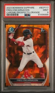 Bowman Sapphire Freili Encarnación Orange 2023/50 Red Sox PSA 9 1st Bowman - Imagen 1 de 2