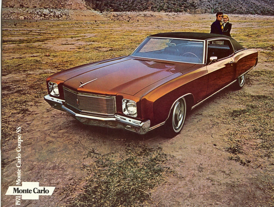 1971 Chevrolet Monte Carlo Coupe and SS Vintage Sales Brochure - Image 1 of 1