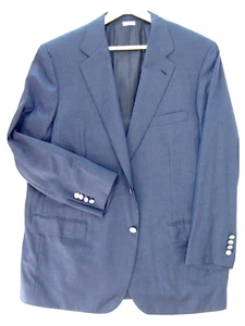 Brioni Bespoke Super 180s Wool Navy Blue Blazer Metal Logo Buttons - Picture 1 of 12