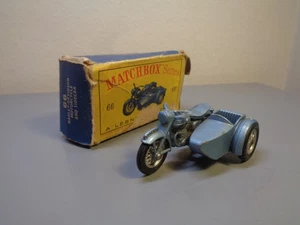 MATCHBOX LESNEY No 4C VINTAGE TRIUMPH MOTORCYCLE & SIDECAR VG IN BOX - Picture 1 of 8