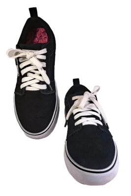 Zapatos de skate Airwalk para mujer negros/blancos de caña baja con cordones zapatillas gamuza talla 5 Foto 1 de 4