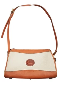 Vintage Dooney Bourke Allwetter Leder Reißverschluss Schultertasche Crossbody - Bild 1 von 15