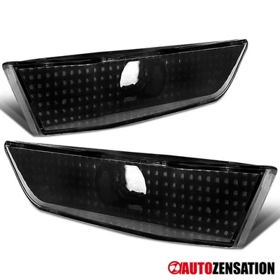 Fit 2003-2007 Infiniti G35 Coupe Black Bumper Lights Side Marker Signal Lamps - Image 1 of 4