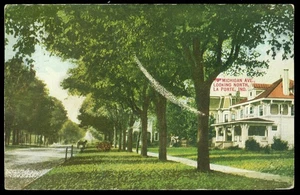 MICHIGAN AVE. LOOKING N. - LAPORTE, IN POSTCARD - Picture 1 of 1