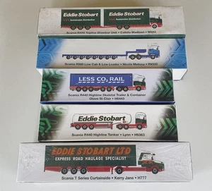 5 x Atlas EDDIE STOBART 1/76 OO Scania Diecast Trucks, Tanker etc (Lot 3) - Picture 1 of 11