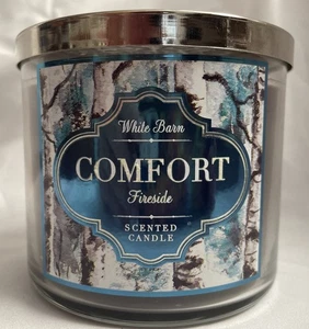 FIRESIDE Kerze BATH & BODY WORKS White Barn 14,5 oz große 3-Docht Kerze KOMFORT - Bild 1 von 4
