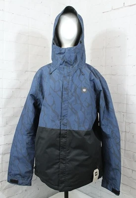 686 粉底隔热雪地夹克,男式大号,海军蓝色块新品  — 第 1/4 张图片