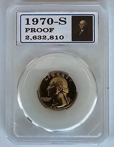 1970-S PROOF WASHINTON QUARTER - Picture 1 of 2