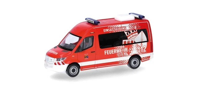 Herpa 098243 - 1:87 Mercedes-Benz Sprinter 18 Bus Alto "Vigili Del Fuoco Essen" - Immagine 1 di 1