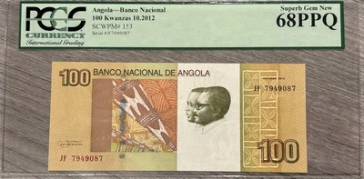 2012- Angola- Banco Nacional- 100 Kwanzas- Pick #153- PCGS- 68PPQ - Image 1 of 2