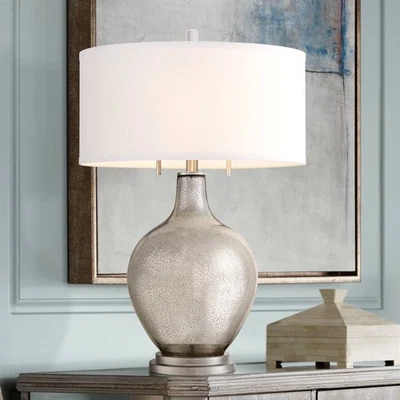 Louie Modern Luxury Table Lamp 28 1/2" Tall Mercury Glass Bedroom Living Room - Image 1 of 4