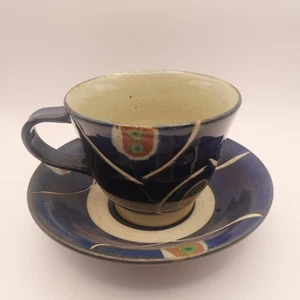 Cup & Saucer Mashiko ware Japanese pottery Coffee Display - Picture 1 of 6