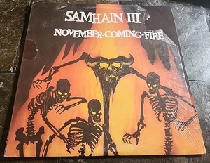 SAMHAIN November Coming Fire LP in SHRINK 1986 First Pressing EX VINYL MISFITS - Picture 1 of 10