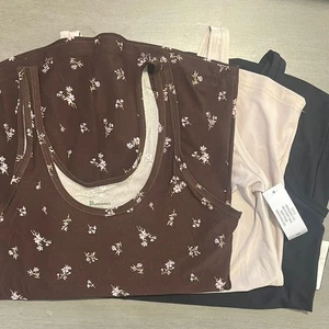 3 Bundle Lot No Boundaries Floral Brown Beige Black Tank Top Set Size S - Picture 1 of 4