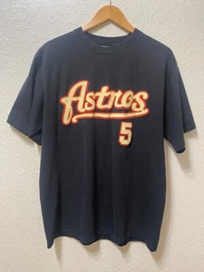 VTG 2002 Jeff Bagwell Houston Astros Lee Sports Black Retro XL T-Shirt Jersey - Picture 1 of 6
