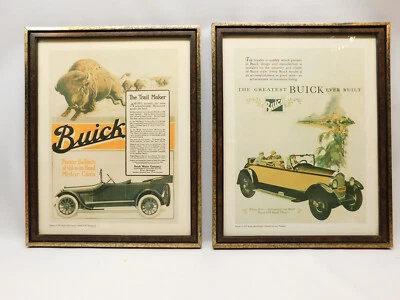Buick Advertisements ● 1916 & 1927 ● Two 12" x 15" Framed - Image 1 of 4