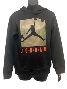 Jordan Air Boy's Hoodie Large Black Camo - Picture 1 of 5