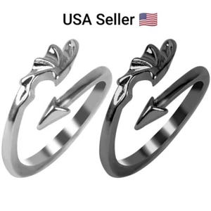 New Fashion Retro Unisex Riding Motorcycle Ring Adjustable Opening Rings Gothic - Picture 1 of 6