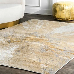 nuLOOM Cyn Contemporary Abstract Area Rug in Gold Modern / Contemporary Abstract - Picture 1 of 7