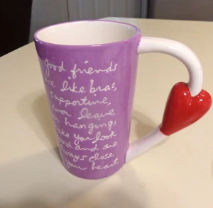 Lavendel Sockel Freundschaft Tasse Gedicht Künstlerin Sandra Magsmen! Weihnachtsgeschenk* - Bild 1 von 4