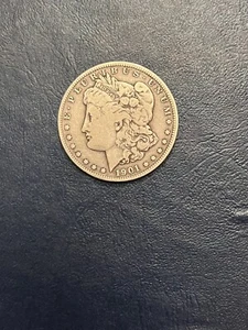 Dólar de plata O Morgan 1901 moneda de plata 90 % de Nueva Orleans - Imagen 1 de 3