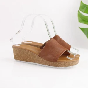 Sandalia Paul Green para mujer talla 6 color coñac tostado deslizable cuña plataforma mula súper suave - Imagen 1 de 14