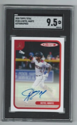 2020 Topps Totak Ketel Marte Autograph Graded Card SGC 9.5 diamondbacks pop 1 - Image 1 of 2