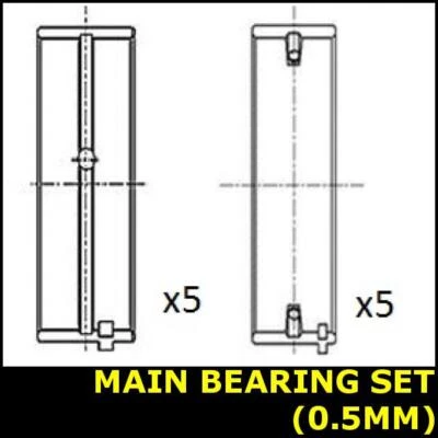 Crankshaft Main Bearing Set Fits VAUXHALL ASTRA ASTRAVAN COMBO Opt2/3 0502001MB - Image 1 of 3