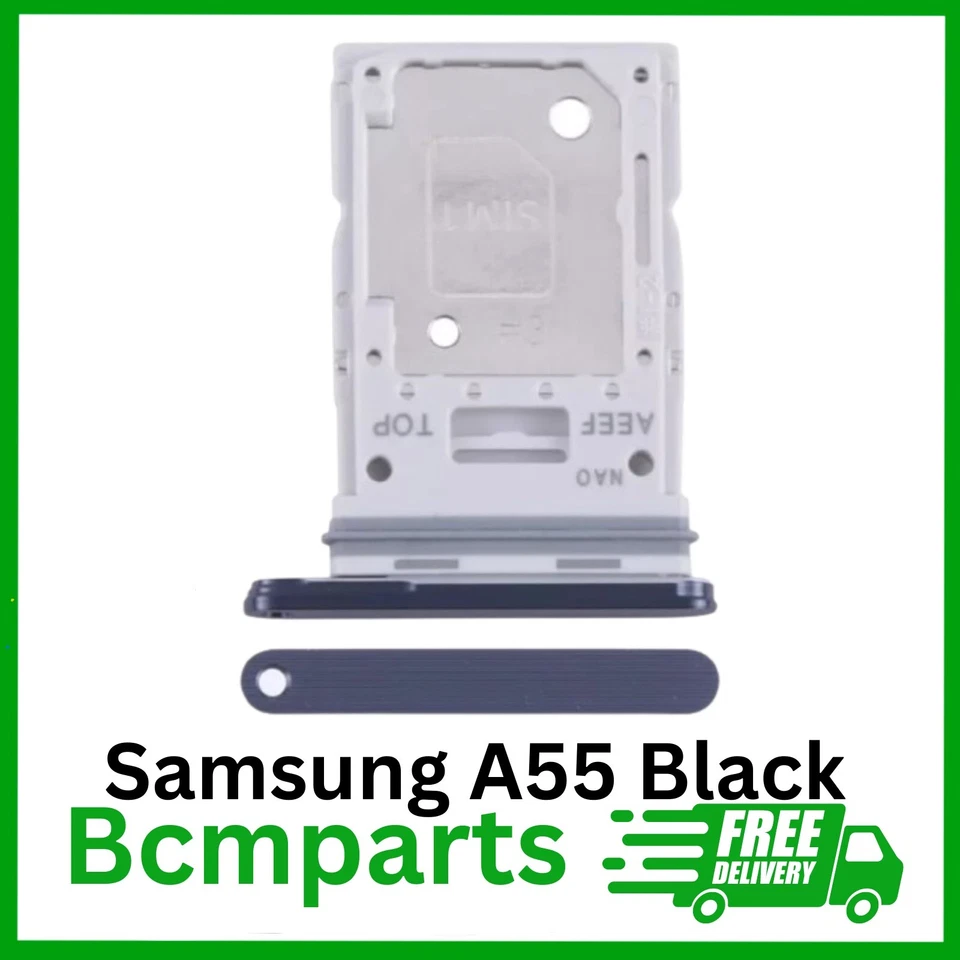 BCMPARTS Für Samsung Galaxy A55 Schublade Tray Halter Sim Kartenleser Schwarz UK Ware