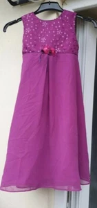 Mothercare Girls Purple Sequin Fit & Flare Occasion Wear Party Dress 6-7 Years - Picture 1 of 2