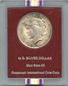 1923 Peace NGC MS-64 Rare in Paramount Holder Silver $1 Toning - Picture 1 of 2