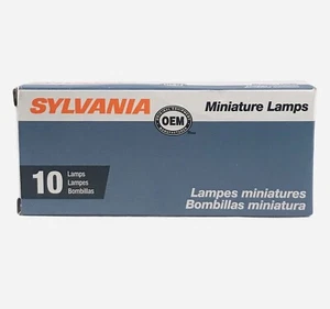 10x Sylvania 194 light bulb Mini OEM License Plate Miniature Bulb Side Marker - Picture 1 of 4