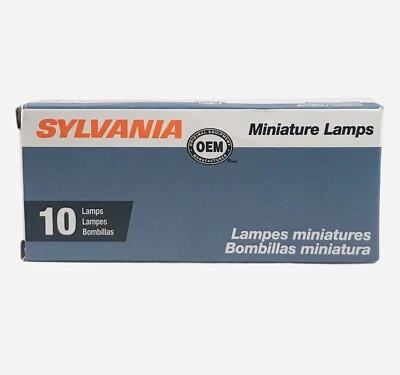 10x Sylvania 194 light bulb Mini OEM License Plate Miniature Bulb Side Marker - Image 1 of 4