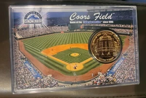 MLB Colorado Rockies Coors Field 24-Karat Gold Medallion LE Coin/Card New - Picture 1 of 3