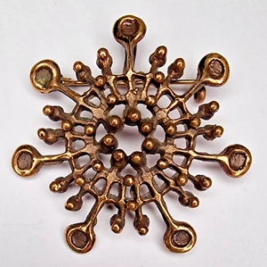 Knut Paulsen vintage bronze brooch pendant Norway Scandinavian design - Picture 1 of 7