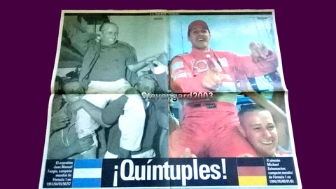 F1 MICHAEL SCHUMACHER - Rare La Nacion Poster 67 x 55cm ARGENTINA Cover