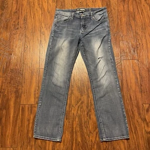 BKE Herren Jeans Größe 33 Blau Tyler Straight Leg Medium Wash Distressed Denim - Bild 1 von 20