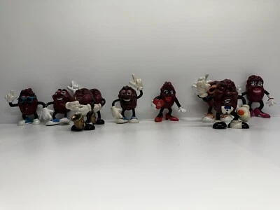 Vintage 80's California Raisins PVC Figures Lot of 10 Nostalgic Toys Collectible - Image 1 of 3