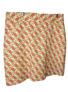 Peter Millar NWOT Golf Skort Skirt/Short Size 4 Pink White Green Flower Stretch - Picture 1 of 5