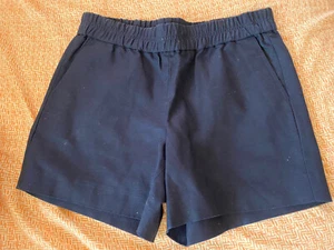 J Crew Womens Navy Blue Elastic Waist Cotton Boardwalk Pull On Boat Shorts Sz 8 - Picture 1 of 6
