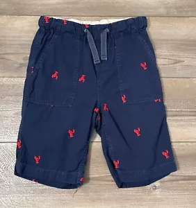 Crewcuts Boys size 12 Navy Embroidered Red Crab Pull on Shorts - Picture 1 of 6