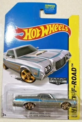 2014 Hot Wheels HW Off Road '72 Ford Ranchero #134/250 Zamac VHTF - Image 1 of 2