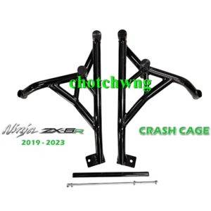 Kawasaki ZX6R Crash cage Bar Engine Guard Stunt Part (2019-2023) Fairing Steel - Picture 1 of 6