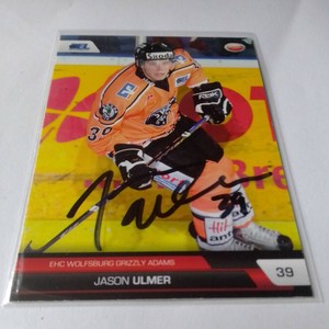DEL Card Grizzly Adams EHC Wolfsburg 2008/09 Season Signed Jason Ulmer