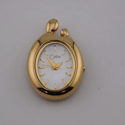 Reloj Colgante Colibri PWL-90045 Tono Dorado Cuarzo Analógico Mujer Batería Nueva Foto 1 de 4