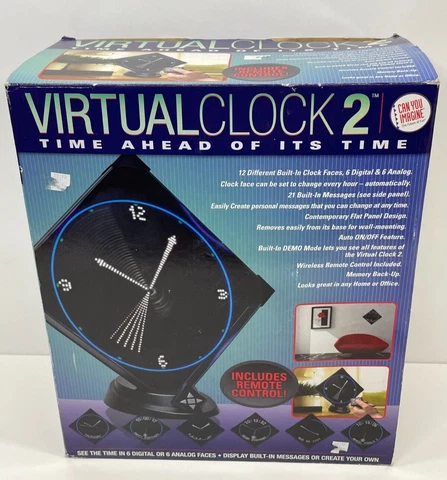~FOR PARTS~ Virtual Clock 2 Can You Imagine 2008 Digital/Analog Programmable Cover