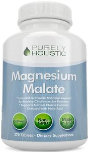 Magnesium Malate 400mg Tablets - 50% More 270 Vegetarian Tablets - Chelated M... - Picture 1 of 7