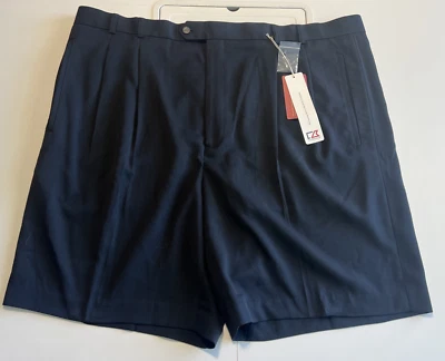 Cutter & Buck men's shorts pleated 48T Black golf dress Chino New $85.00 - Image 1 of 4