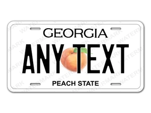 Georgia Peach Personalized Car License Plate Novelty Tag ANY TEXT Car Motorcycle - Picture 1 of 2